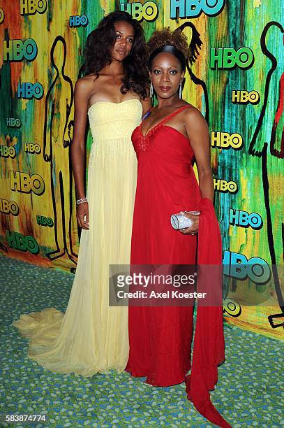 Alfre Woodard and her daughter Mavis arrive at the 2008 HBO Post Emmy® party held at The Plaza in the Pacific Design Center.