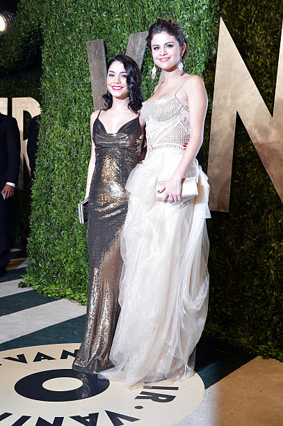 Vanessa Hudgens and Selena Gomez arrive to the Vanity Fair after party of the 85th Academy Awards, hosted by Graydon Carter at the Sunset Tower Hotel...