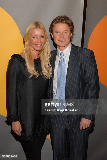 Actors Denise Van Outen and Billy Bush arrive at the NBC Winter 2007 Television Critics Association Press Tour All-Star Party at the Ritz-Carlton...