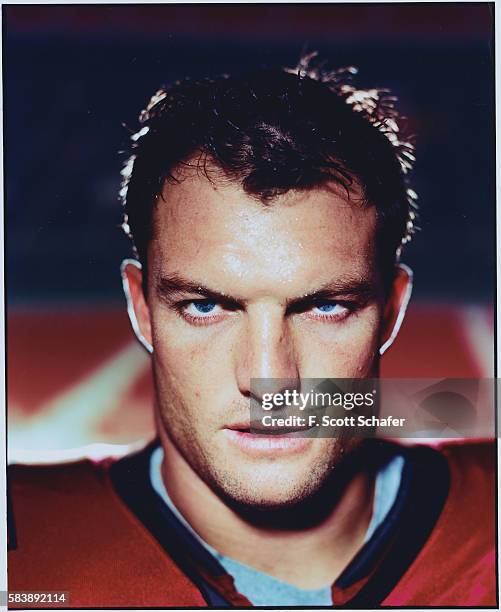 Football player John Lynch is photographed for ESPN - The Magazine in 2000.