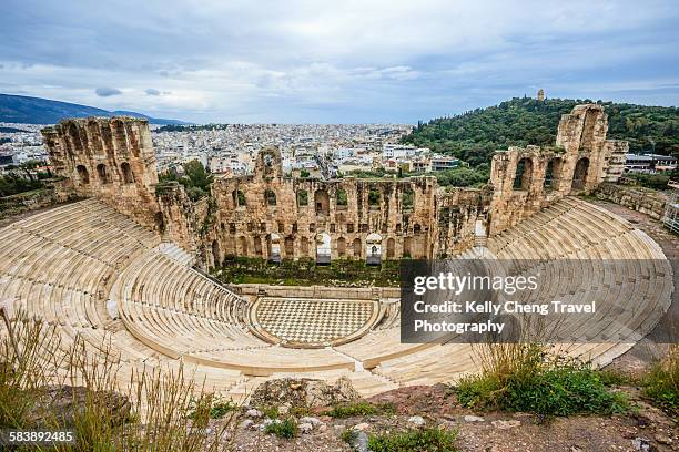 odeon of herodes atticus - teatro greco taormina bildbanksfoton och bilder