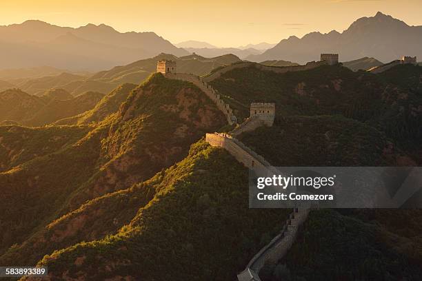 great wall of china - gran muralla china fotografías e imágenes de stock