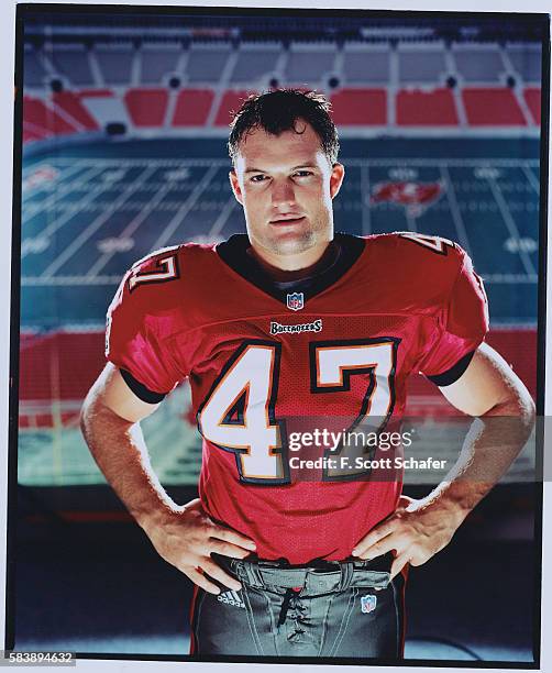 Football player John Lynch is photographed for ESPN - The Magazine in 2000.