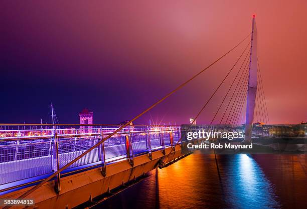 swansea sail bridge - south wales stock pictures, royalty-free photos & images
