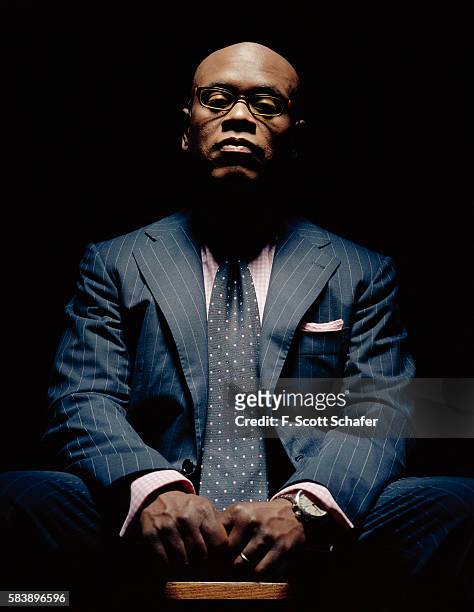 Of Island Def Jam, Antonio "L.A." Reid is photographed for Newsweek Magazine in 2004.
