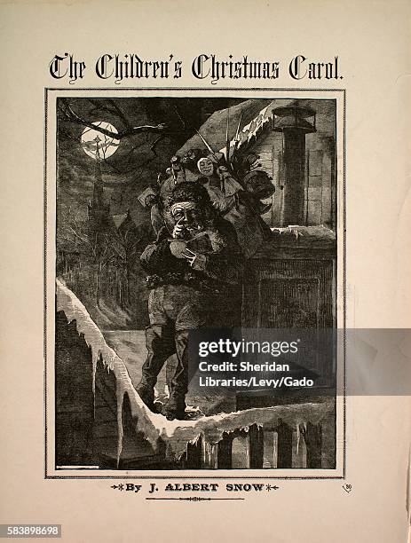 Sheet music cover image of the song 'The Children's Christmas Carol', with original authorship notes reading 'Words by Geo Russell Jackson Music By J...