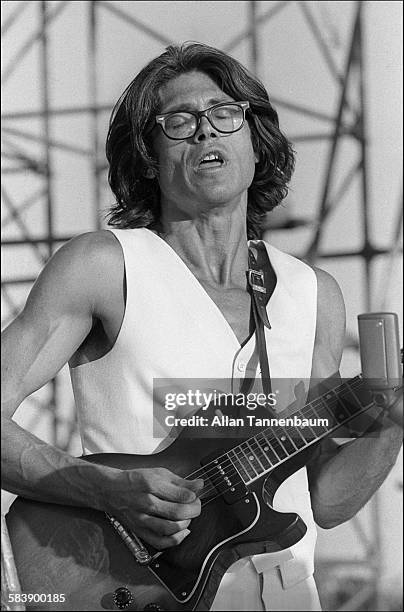 Jazz guitarist Larry Coryell performs at the Riviera 76 festival at Circuit Paul Ricard Le Castellet, Marseille, France, July 24, 1976.