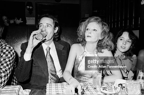 Musician and playwright John Phillips , his wife, actress Genevieve Waite, and daughter, actress Mackenzie Phillips, attend the opening night party...