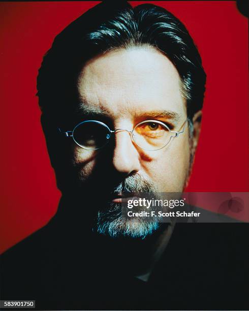 Cartoonist Matt Groening is photographed for Entertainment Weekly Magazine in 1999.