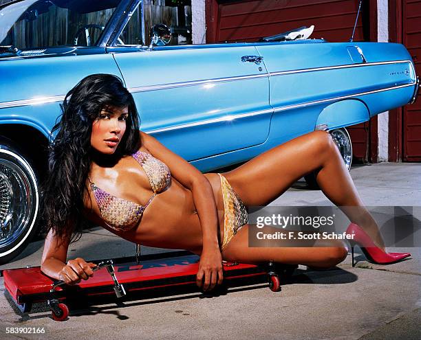 Actress Daniella Alonso is photographed for Maxim Magazine in 2006 in Los Angeles, California. Hair by Christophe Saluzzo and makeup by Melanie for...