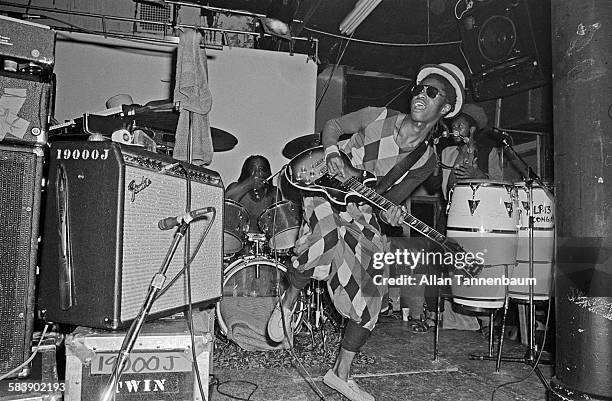 Reggae group Steel Pulse performs at the Rock Lounge, New York, New York, October 22, 1980.