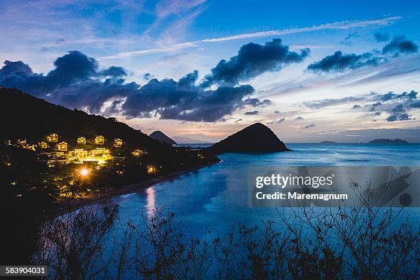 view of the long bay - british virgin islands stock pictures, royalty-free photos & images