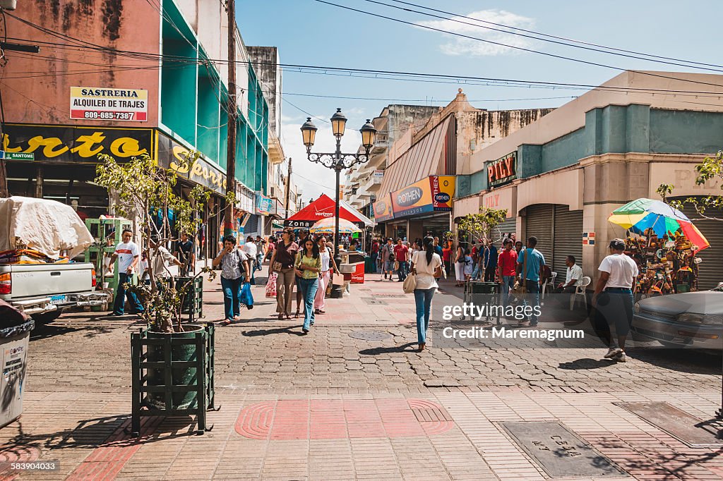 View of El Conde, the pedestrian street