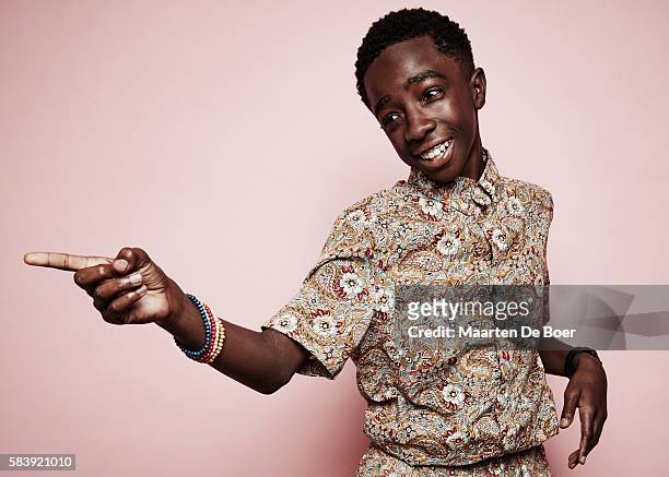 Actor Caleb McLaughlin from Netflix's 'Stranger Things' poses for a portrait during the 2016 Television Critics Association Summer Tour at The...