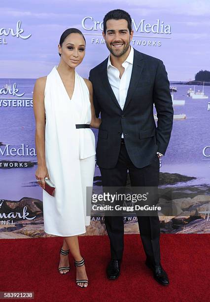 Actor Jesse Metcalfe and Cara Santana arrive at the Hallmark Channel and Hallmark Movies and Mysteries Summer 2016 TCA Press Tour Event on July 27,...