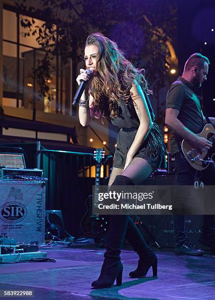 Singer Cher Lloyd performs at The Grove on July 27, 2016 in Los Angeles, California.