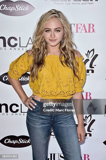 Sophie Reynolds arrives at the 10 Year Anniversary with Beauty for a Cause Summer Toy Drive at Nail Garden on July 26, 2016 in Studio City,...