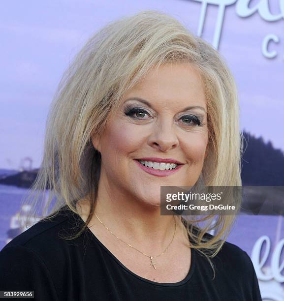 Nancy Grace arrives at the Hallmark Channel and Hallmark Movies and Mysteries Summer 2016 TCA Press Tour Event on July 27, 2016 in Beverly Hills,...