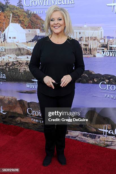 Nancy Grace arrives at the Hallmark Channel and Hallmark Movies and Mysteries Summer 2016 TCA Press Tour Event on July 27, 2016 in Beverly Hills,...