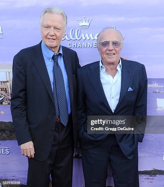 Actors Jon Voight and James Caan arrive at the Hallmark Channel and Hallmark Movies and Mysteries Summer 2016 TCA Press Tour Event on July 27, 2016...