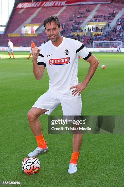 Sven Hannawald during the 'Champions for charity' football match between Nowitzki All Stars and Nazionale Piloti in honor of Michael Schumacher at...