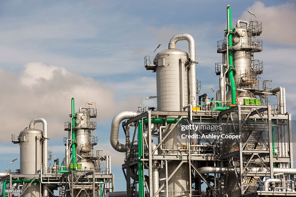 A BP chemical plant at salt End on Humberside which produces Acetic Acid. It is vulnerable to coastal flooding, and although sea defences were constructed some years ago, climate change driven sea level rise and increased stromy weather, leaves it vulnera
