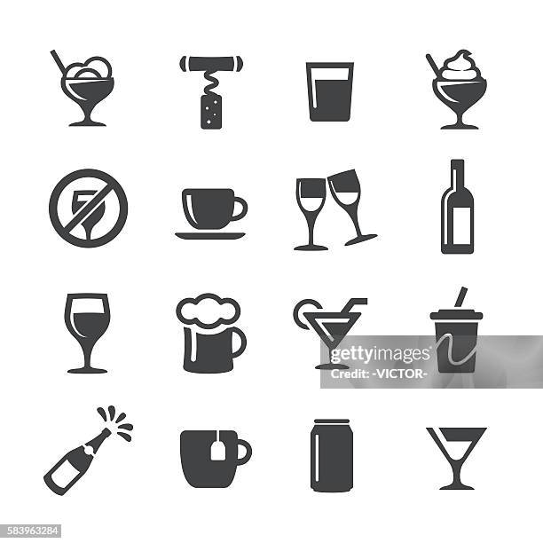 drink icons - acme series - cocktail stock illustrations