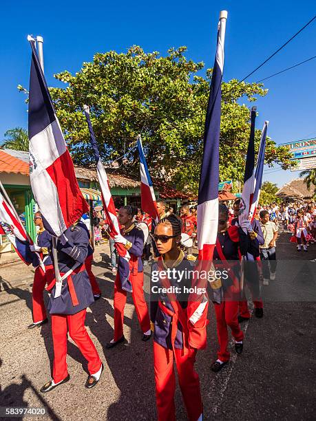 independence day in sosua - cabarete dominican republic stock pictures, royalty-free photos & images