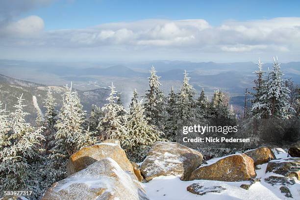 view from whiteface mountain - adirondack state park stock pictures, royalty-free photos & images