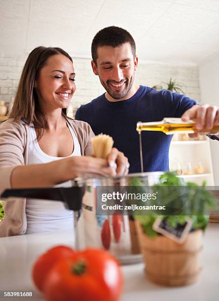 preparing pasta - macaroni salad stock pictures, royalty-free photos & images