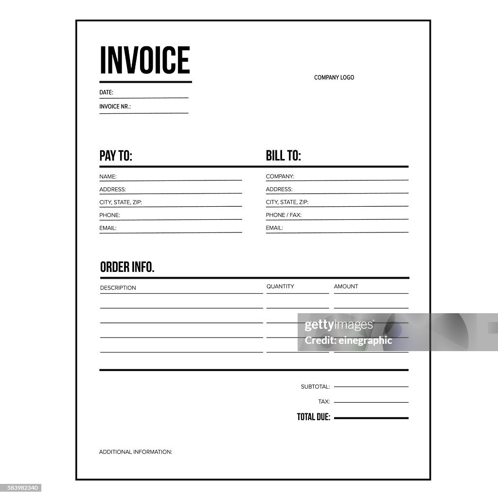 Image 2 for Usa Invoice Template