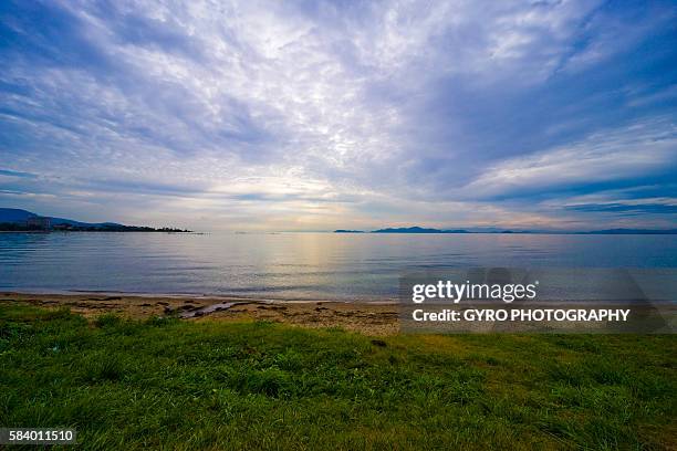 biwa lake. otsu, shiga prefecture, japan - omi stock pictures, royalty-free photos & images