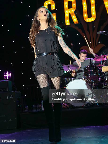 Cher Lloyd is seen performing live at 'The Grove' on July 27, 2016 in Los Angeles, California.