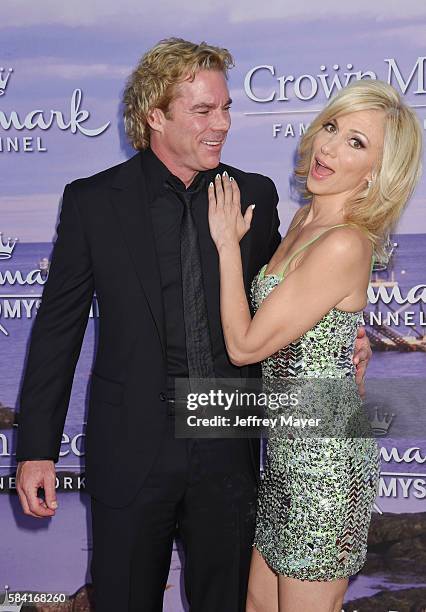 Singer/actress Debbie Gibson and Dr. Rutledge Taylor attend the Hallmark Channel and Hallmark Movies and Mysteries Summer 2016 TCA press tour event...