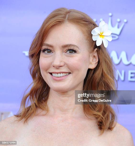Actress Alicia Witt arrives at the Hallmark Channel and Hallmark Movies and Mysteries Summer 2016 TCA Press Tour Event on July 27, 2016 in Beverly...