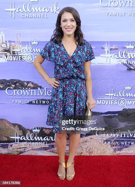 Actress Marla Sokoloff arrives at the Hallmark Channel and Hallmark Movies and Mysteries Summer 2016 TCA Press Tour Event on July 27, 2016 in Beverly...