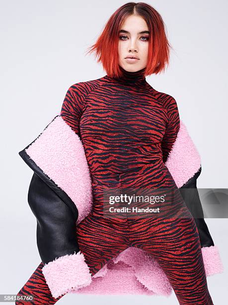 In this handout photo provided by H&M, Isamaya Ffrench, makeup artist and part of the London-based collective Theo Adams Company, wears KENZO x H&M...