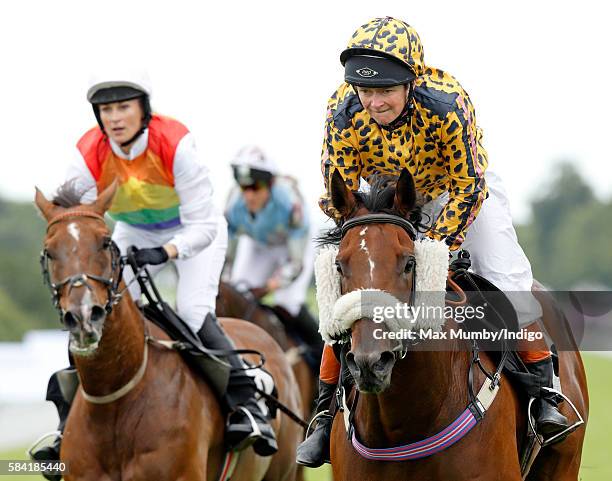 Dido Harding , Chief Executive of TalkTalk, takes part in the Magnolia Cup charity race on Ladies Day of the Qatar Goodwood Festival at Goodwood...