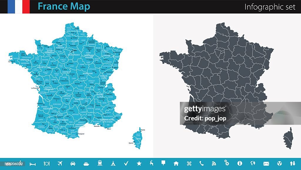 France Map - Infographic Set