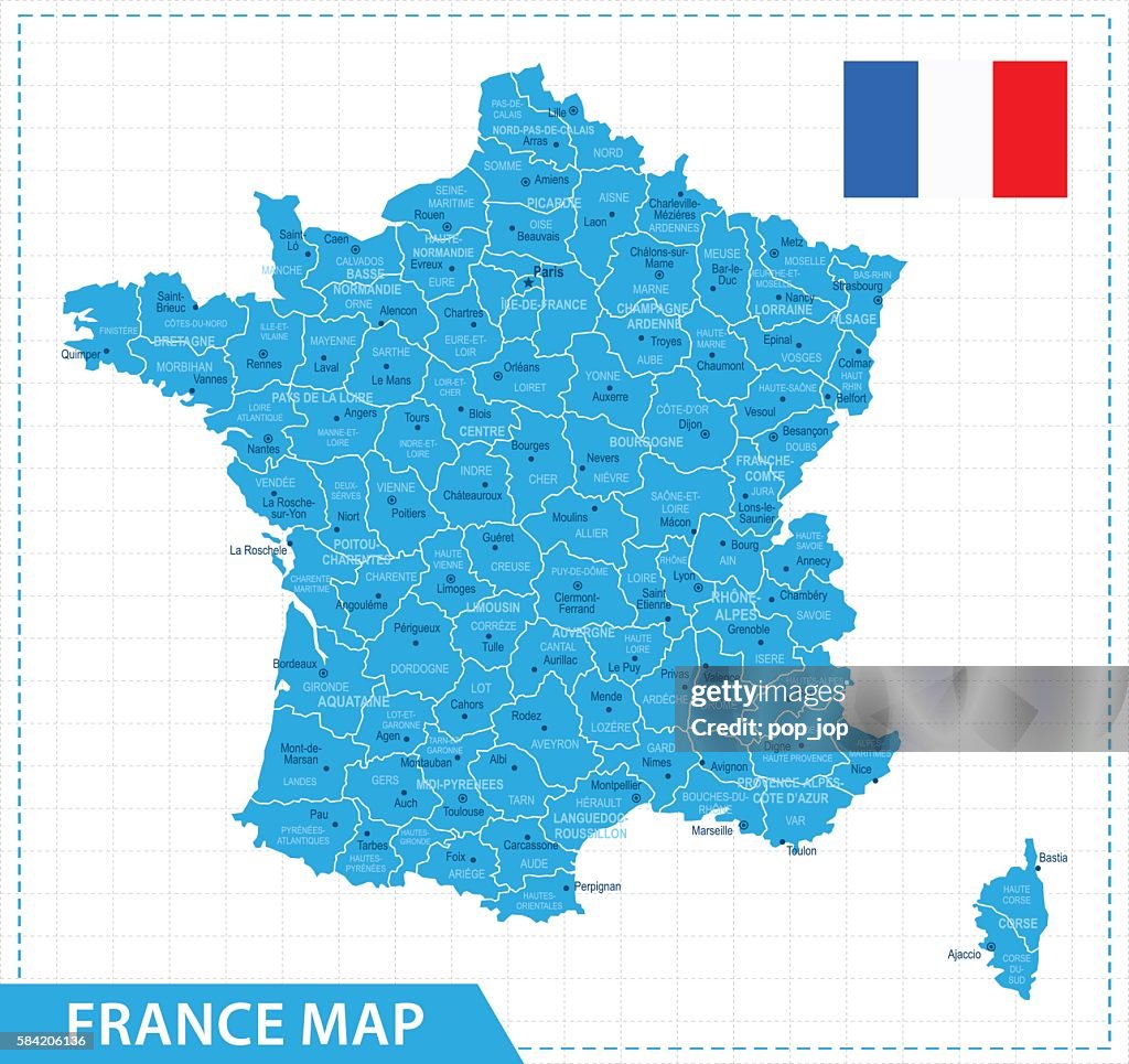 Carte de la France - Illustration