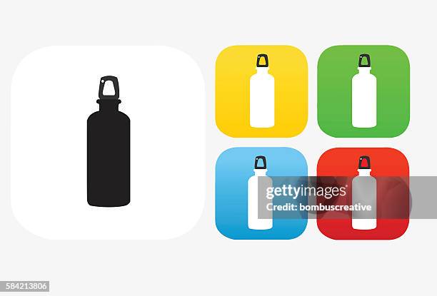 stockillustraties, clipart, cartoons en iconen met water bottle icon flat graphic design - hot drink