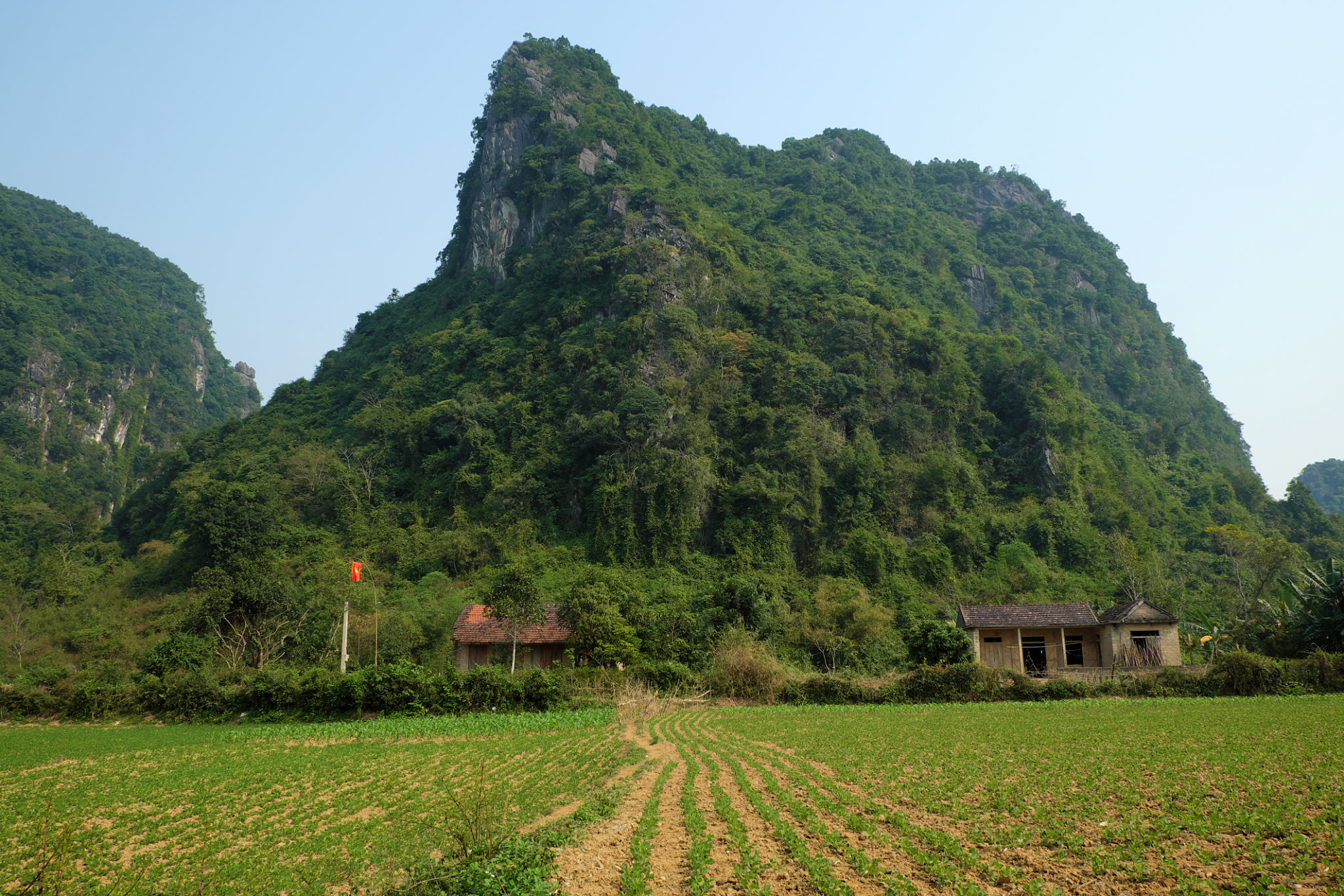 house under mountain at Quang Binh Vietnam house under mountain at Quang Binh Vietnam