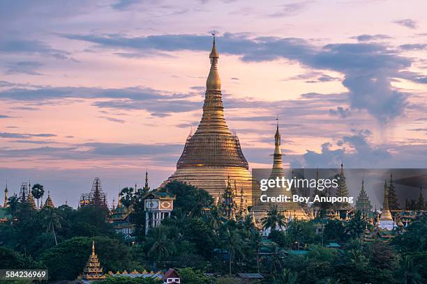 shwedagon pagoda the heart of yangon, myanmar.myan - shwedagon pagoda stock pictures, royalty-free photos & images