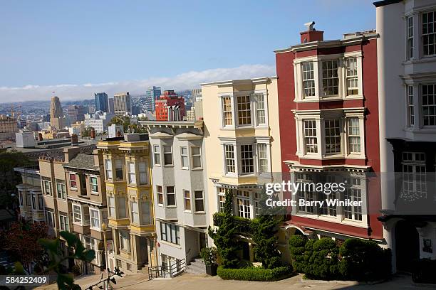 hills of san francisco - nob hill stock pictures, royalty-free photos & images