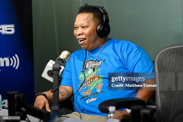 Rapper/ DJ Mannie Fresh visits Eminem's Shade 45 at SiriusXM Studio on July 28, 2016 in New York City.