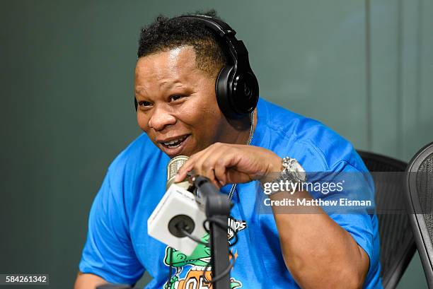 Rapper/ DJ Mannie Fresh visits Eminem's Shade 45 at SiriusXM Studio on July 28, 2016 in New York City.