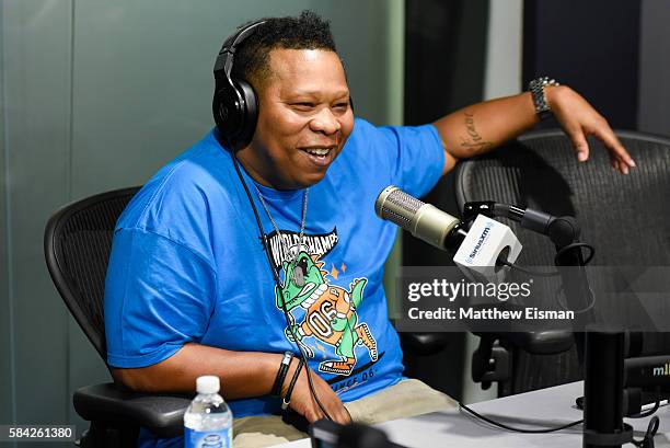 Rapper/ DJ Mannie Fresh visits Eminem's Shade 45 at SiriusXM Studio on July 28, 2016 in New York City.