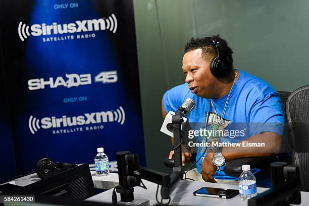 Rapper/ DJ Mannie Fresh visits Eminem's Shade 45 at SiriusXM Studio on July 28, 2016 in New York City.