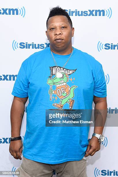 Rapper/ DJ Mannie Fresh visits SiriusXM Studio on July 28, 2016 in New York City.
