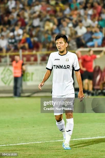 Takayuki Seto of FC Astra Giurgiu during the UEFA Champions League Third Qualifying Round 2016-2017 game between FC Astra Giurgiu ROU and FC...